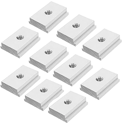 Image of Namvo 10 Pieces M6 T Slot Nut, Aluminium Sliding Nut Threaded Track Block for Woodworking Tool Fastener