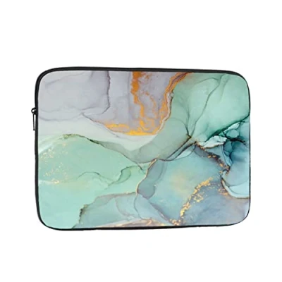 Image of Colourful Marble Printed Laptop Sleeve For 12 Inch Laptop, Shockproof Oxford Fabric Protective Case Bag
