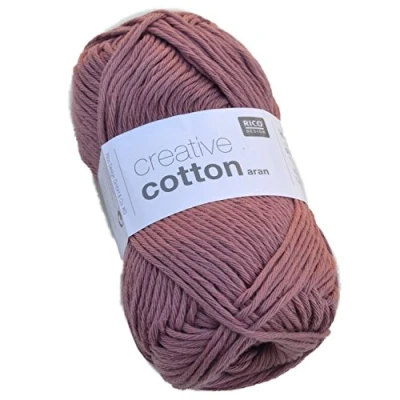 Image of Rico Creative Cotton Aran Knitting Yarn 50g Smokey berry 12