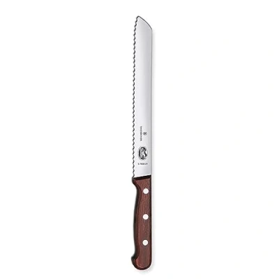 Image of Victorinox Bread Knife Rosewood 21cm in Gift Box Stainless Steel Serrated Blade, Brown,5.1630.21G