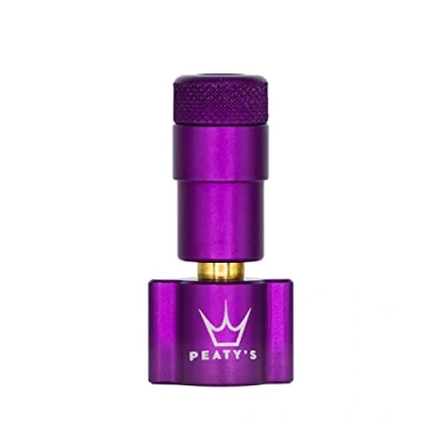 Image of Peaty&#039;s CO2 Tyre Inflator Head Only Unique Compact Straight Line Design for Maximum Airflow &amp; Rapid Inflation, Presta Valve Compatible Bike Tire Pump Mountain, Road Gravel Bikes Violet