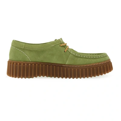 Image of Clarks Torhill BEE Casual laceups, Women&#039;s, Size: 5, Apple Suede