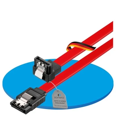 Image of Sonero® SATA III 6Gb/s Data Cable 0.30 m Angled Red