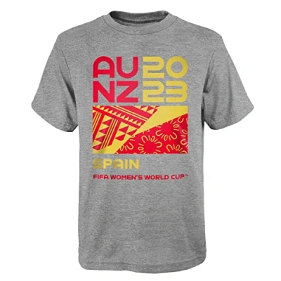 Image of Official 2023 Women&#039;s Football World Cup Adult Supporter&#039;s T Shirt, Spain, Grey, Small