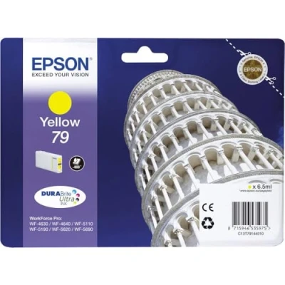 Image of Epson 79 Leaning of Pisa Yellow Genuine, Ink Cartridge DuraBrite Ultra, Standard