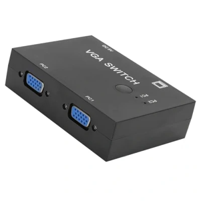 Image of VGA Switcher, 2 In 1 Out PC to Monitor Switch Box Support VGA/XVGA/SVGA/UXGA/Multi sync Display, Splitter Adapter Resolution up 1920x1440 for Computer Laptop Desktop