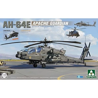 Image of Takom 1:35 AH 64E Apache Guardian Attack Helicopter Model Aircraft Kit