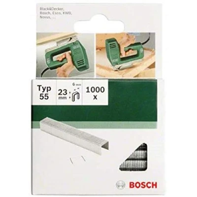 Image of Bosch 2609255844 18mm Type 55 Narrow Crown Staples (Pack of 1000)