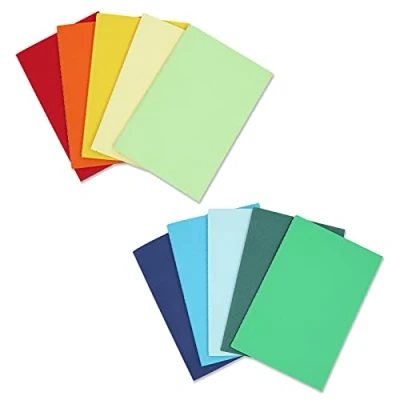 Image of Quanerba 10 Pack A5 Notebooks Colorful Rainbow Kraft Cover Lined Pages Colors, Multipack for Diary, Travelers, Students, Office, Memo, School 60 Pages/30 Sheets