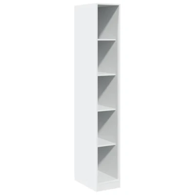 Image of vidaXL Wardrobe White 30 x 50 200 cm Engineered Wood, Storage Cabinet, Organizer, Wardrobe, Bedroom