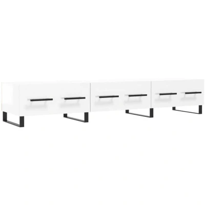 Image of vidaXL TV Cabinet High Gloss White 150x36x30 cm Engineered Wood