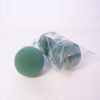Image of 4 x Oasis Ideal 16cm Round Sphere Ball Wet Foam for Florist Floral Craft Flowers Floristry Weddings Topiary Designs &amp; Displays