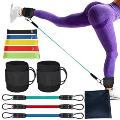 Image of Ankle Resistance Bands With Cuffs,Ankle For Working Out,Ankle Straps Women And Men Fitness Training,Ankle Band Leg,Exercise Butt Lift