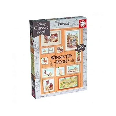 Image of Educa Borras 18256 Winnie The Pooh 1000 Piece Photoframes Jigsaw Puzzle, Multi