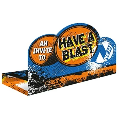 Image of (PKT) Child Nerf Blast Invites &amp; Envelopes