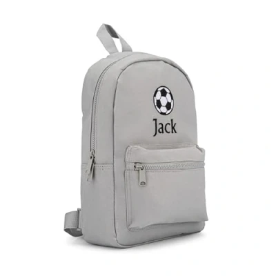 Image of Lobeko Personalised Mini Backpack Kids Rucksack with Name Toddler Bag Embroidered Named Football Boys Back Pack