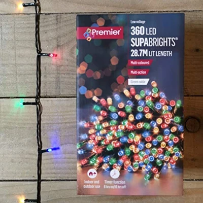 Image of Premier Decorations 360 LED Multi Action SuperBrights, Coloured