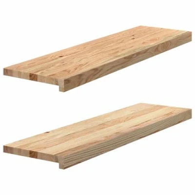 Image of vidaXL Window Sills 2 pcs Untreated 90x30x2 cm Solid Wood Oak