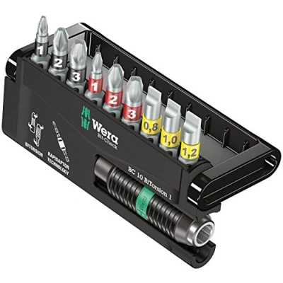 Image of Wera 05056374001 Bit Check Set 8700 9/BTZ BiTorsion Extra tough with Rapidaptor for Drill/Drivers, Metal Jointing, SL, PZ, PH 10pc