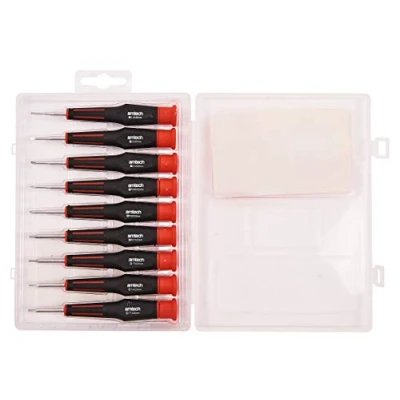 Image of Am Tech L0475 9pc Precision Screwdriver Set, Assorted Colours