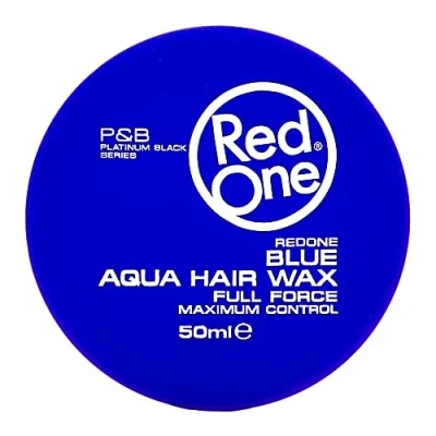 Image of Redone Hair Styling Aqua Wax Blue 50 ml Travel Size Strong Hold l Gel Ultra Men &amp; Women Bubblegum Scent Maximum Control