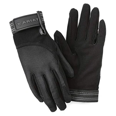 Image of ARIAT Air Grip Glove Black Easy Stretch Unisex They get a highly rated thumbs up when it comes to breathability Size 6