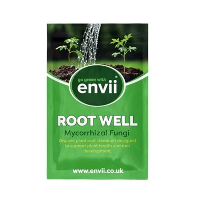 Image of envii Root Well Mycorrhizal Fungi Powder Organic &amp; Enriched with Bacteria Improves Nutrient Uptake Treats 80 Plants