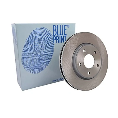 Image of 402063NA0A, 402063NL0A, 402063NL0B, 40206CY00A Brake disc BLUE PRINT ADN143167 Front Axle 283mm 28mm 5 Hole 114mm internally vented Coated