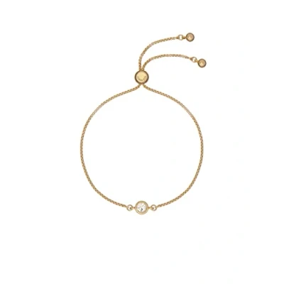 Image of Ted Baker Sarsa Crystal Drawstring Adjustable Bracelet For Women (Gold/Crystal)
