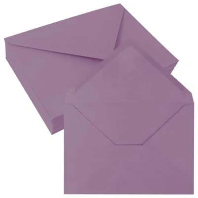 Image of JAGERGREEN 50 Pack 5&quot; x 7&quot; Self Seal Envelopes, Purple Blank C5 C6 Envelopes for Wedding Invitation, Envelope 137 193mm 150gsm Greeting Cards,Birthday, Baby Shower, Thank You Cards, Anniversary