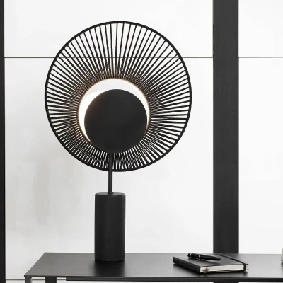 Image of Forestier Oyster designer table lamp, black