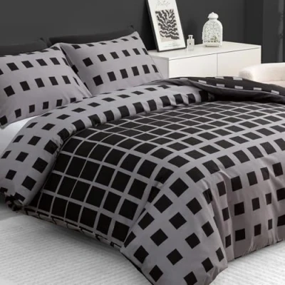 Image of Grace Super King Duvet Set Premium Microfiber Superking Duvets Sets (260 x 220 cm) 3 PCs Ultrasoft Hypoallergenic Reversible Quilt Cover Bedding With Zipper Closure