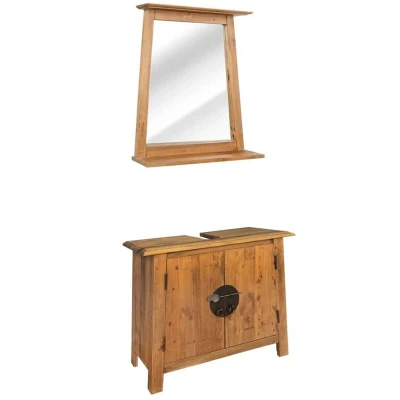 Image of vidaXL Bathroom Furniture Set Solid Pinewood