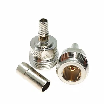 Image of 10PCS N Female Crimp RG58 RG142 RG223 LMR195 RG400 50 3 Cable RF Connector
