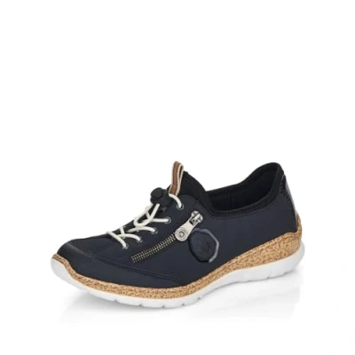 Image of Rieker Women&#039;s N4263 Low Top Sneakers, Blue (Pazifik/Marine/Schwarz), 6 UK