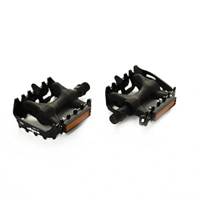 Image of Raleigh REA313 Flat Mountain Bike Pedals with 9/16 axle for 20 and 24 Inch Children&#039;s Bicycles in Black
