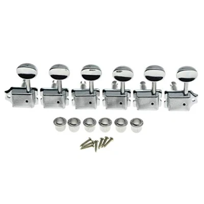 Image of KAISH Chrome Lefty Vintage Guitar Tuning Keys Left Handed Tuners for Strat/Tele Korea Made