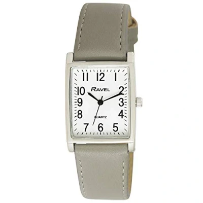 Image of Ravel Unisex Traditional Watch with Clear Numeral Dial Silver Tone/Grey