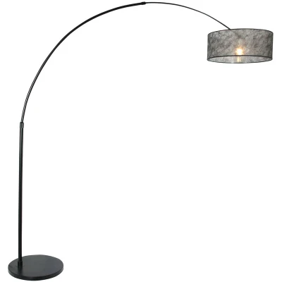 Image of Sparkled Light Arc Floor Lamp Black Matt