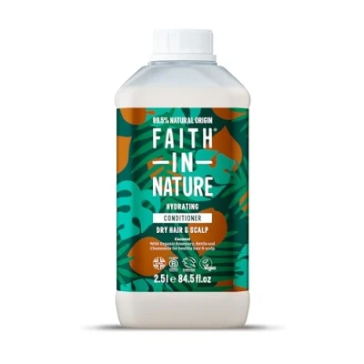 Image of Faith In Nature Organic Coconut Conditioner, Hydrating for Dry Hair &amp; Scalp, Vegan Cruelty Free, No SLS, Silicones or Parabens, 2.5L Refill