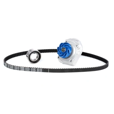 Image of 46526243, 46526291, 46805736, 55184080, 5972277 Water Pump + Timing Belt Kit SKF VKMC 02203 129 with rounded tooth profile Plastic