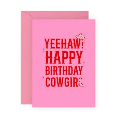 Image of Central 23 Best Friend Birthday Card Happy Cowgirl Funny Cards For Women Wife Girlfriend Gifts Her Comes With Stickers