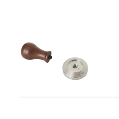 Image of VIA CREMA Coffee Tamper 51 mm Portafilter Made in Italy by Motta (Tamper mm, Brown) Machine Accessories