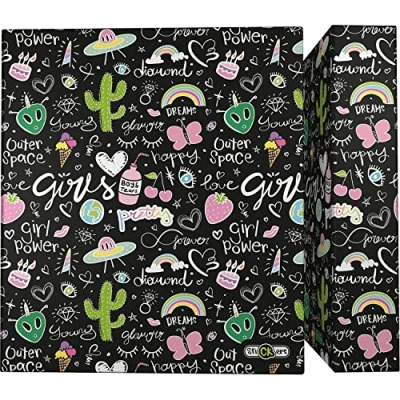 Image of Grafoplás 88172655. A4 Ring Binder, 4 Mixed Rings 40 mm, Soft Anti Fingerprint, Stickers Collection, Crazy Space