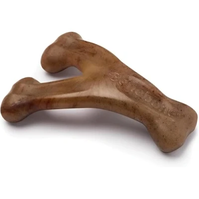 Image of Benebone Wishbone Durable Dog Chew Toy for Aggressive Chewers, Real Bacon, Made in USA, Tiny