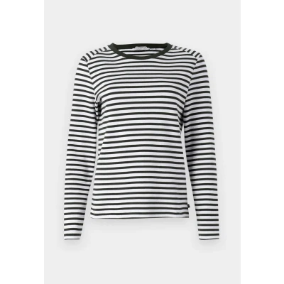 Image of TOM TAILOR Denim Women&#039;s 1043085 Long Sleeved T Shirt, 25924 Navy White Stripe, M