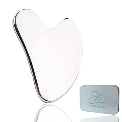 Image of Ditind Gua Sha, Sha Facial Tools, Stainless Steel Guasha Tool for and Body SPA, Massage Toxins Prevents Wrinkles SPA Acupuncture Therapy
