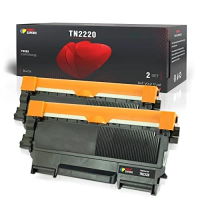 Image of Toner EXPERTE 2 Pack Compatible with TN2220 TN2010 Premium Cartridges for Brother DCP 7055 7060D 7065DN HL 2130 2132 2135W 2240 2240D 2250DN 2270DW MFC 7360N FAX 2840