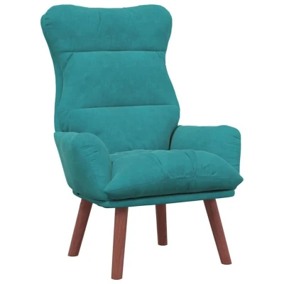 Image of Relaxing Chair Turquoise Velvet Vidaxl