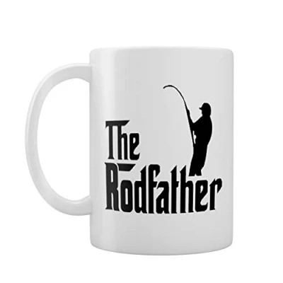 Image of The Rodfather Fun Novelty Angling Design on Tea/Coffee Mug/Cup Gift Idea